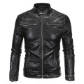 Standard up Collar Man′s Fashion Leather Jacket for Spring and Autumn